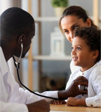 young kid getting checked