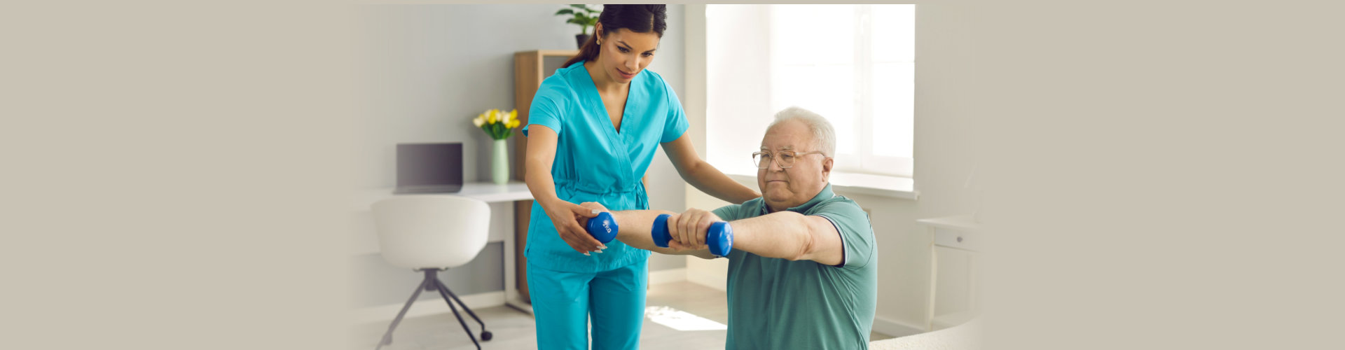 caregiver and elderly